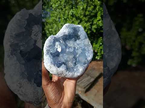 Natural Cabinet Size Blue Celestite Geode Specimen x 1 From Sakoany Madagascar