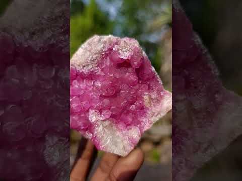 Natural Hot Pink Gemmy Spherocobaltite Specimen x 1 From Mashamba West Mine, Congo