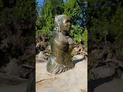 Hand Made "Venus De Moyo" Traditional African Bust, Verdite Sculpture x 1 From Zimbabwe