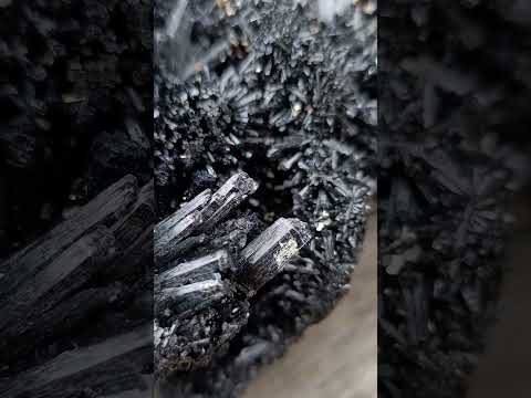 Natural Schorl Black Tourmaline With Hyalite Opal Specimen x 1 From Namibia