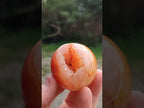 Polished and Natural Drusy Centred Carnelian Set of 3 x 1 From Madagascar
