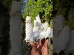 Natural Rare Lesotho Snow Finger Quartz Crystal Cluster with Calcite x 1 From Lesotho