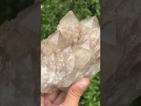 Natural Cascading White Phantom Smokey Quartz Cluster x 1 From Luena, Congo