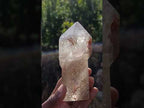 Polished Large Smokey Sceptre Window Quartz Crystal with Specular Hematite Inclusions x 1 From Akansobe, Madagascar