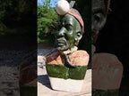 Hand XXL Made Zulu King Bust Verdite Carving x 1 From Southern Africa