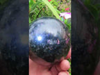 Polished Blue Spark Water Sapphire Sphere x 1 From Madagascar