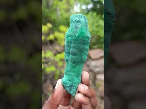Natural Groovy Long Malachite Stalagmite Specimen x 1 From Kasompe, Congo