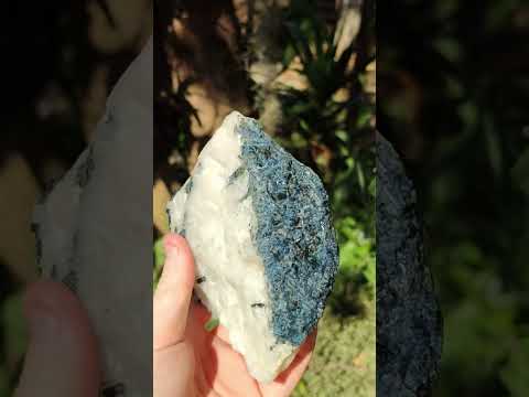Natural Rare Blue Indicolite Tourmaline Crystals in White Quartz x 1 From Karibib, Namibia