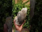 Natural Large Triple Fluorescent Smokey Quartz Crystal Cluster with Hyalite Opal Crystal x 1 From Erongo, Namibia