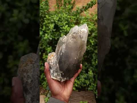 Natural Large Triple Fluorescent Smokey Quartz Crystal Cluster with Hyalite Opal Crystal x 1 From Erongo, Namibia