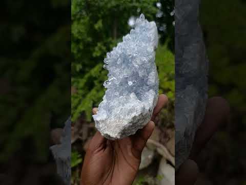 Natural Acicular Ice Blue Celestite Crystal Plate x 1 From Sakoany, Madagascar