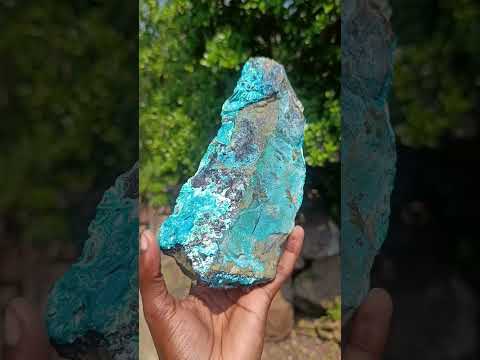Natural Glossy Bright Blue Silica Chrysocolla and Malachite on Dolomite Specimen x 1 From Kulukuluku, Congo