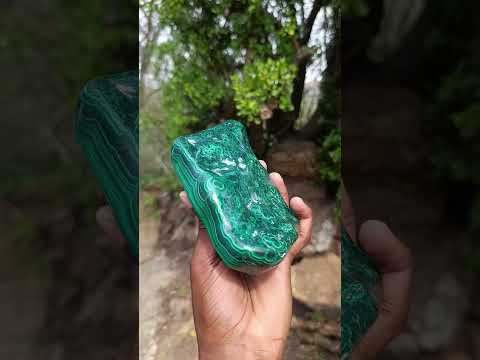 Polished Perfect Ring-Eye Patterned Malachite Gemstone Plate Specimen x 1 From Kolwezi, Congo