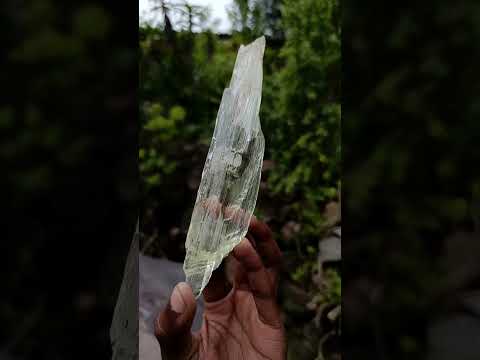 Natural Large Bladed Hiddenite Spodumene Gemmy Crystal x 1 From Afghanistan