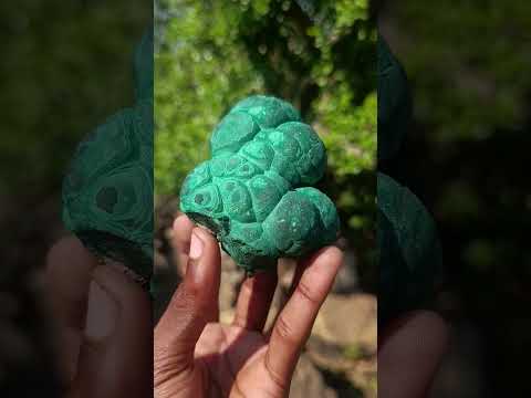 Natural Botryoidal “Kidney” Stalagmitic Crystalline Malachite Specimen x 1 From Kolwezi, Congo