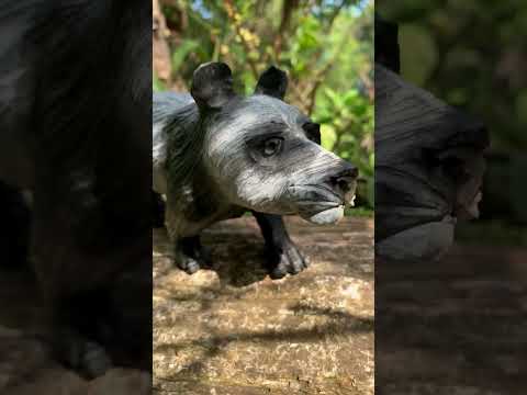 Hand Made Soapstone Panda Carving x 1 From Zimbabwe