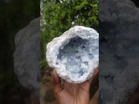 Natural Cabinet Size Blue Celestite Geode Specimen x 1 From Sakoany Madagascar