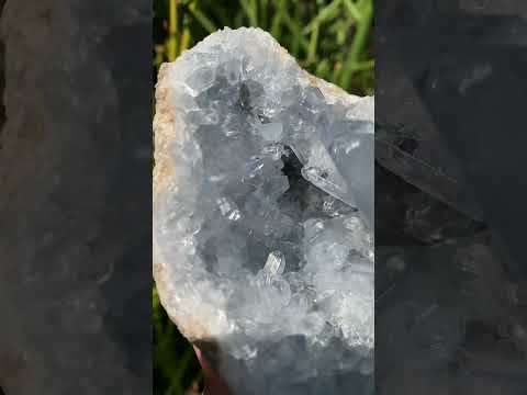 Natural Small Acicular Prismatic Celestite Geode x 1 From Madagascar