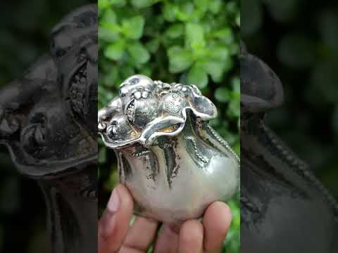 Hand Made Antique High Quality Silver Grape and Fruit Purse Art Piece x 1 From Italy