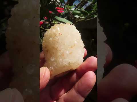 Natural Crystobal Quartz Coated Stalagmitic Formation x 1 From South Africa