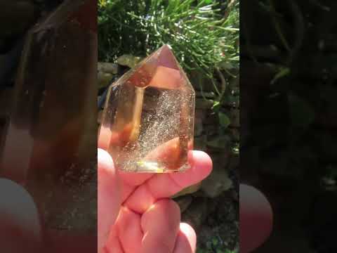 Polished Champagne Citrine Phantom Quartz Crystal x 1 From Madagascar