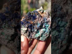 Natural Ultra Rare Azurite Specimen with Malachite on Dolomite x 1 From Mashamba East Mine, Congo