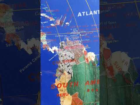 Hand Made Vintage Lapis Lazuli World Map With Time Zone Clocks x 1 From China