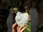 Natural Cabinet Size Blue Lace Agate Specimen with Crystalline Centre x 1 From Nsanje, Malawi