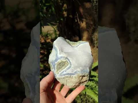 Natural Cabinet Size Blue Lace Agate Specimen with Crystalline Centre x 1 From Nsanje, Malawi