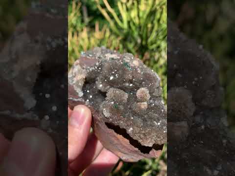 Natural Crystalline Botryoidal Clear Hemimorphite with Malachite on Iron Stone Matrix x 1 From Mindingi Mine, Congo