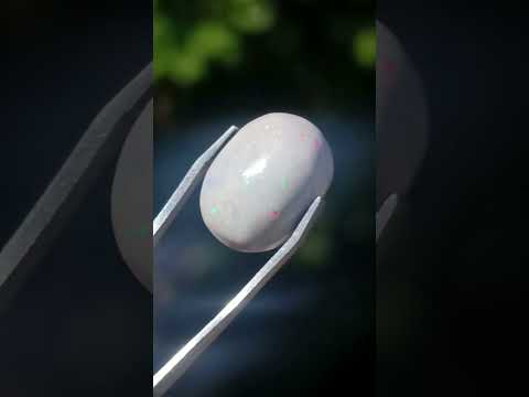 Polished Precious Welo White Hydrophane Opal Cabochon x 1 From Welo, Ethiopia