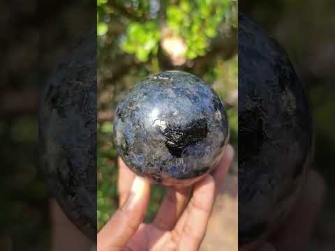 Polished "Water Sapphire" Iolite Sphere x 1 From Madagascar