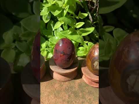 Polished Banded Iron Jasper Egg x 1 From Prieska, South Africa