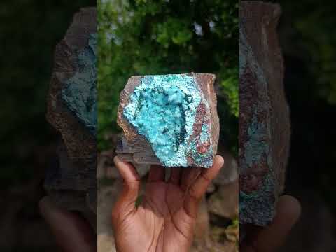 Natural Sparkling Stalagmitic Drusy Coated Chrysocolla with Acicular Malachite x 1 From Lupoto Mine, Congo