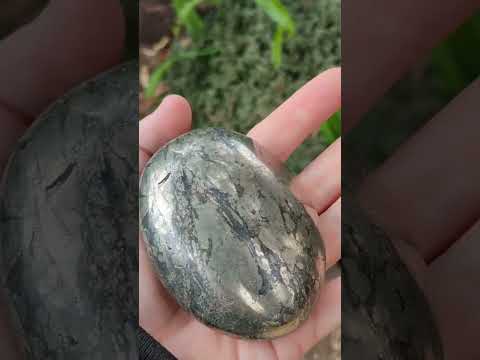 Polished Basalt and Pyrite Pharaoh Stone Free Form x 1 From Iron Duke Mine, Zimbabwe