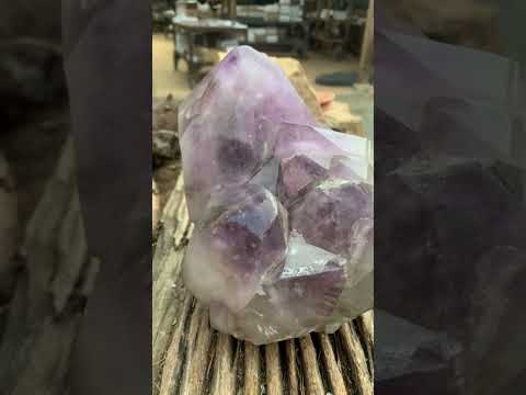 Polished XL Multi-Terminated Amethyst Window Quartz Cluster x 1 From Akansobe, Madagascar