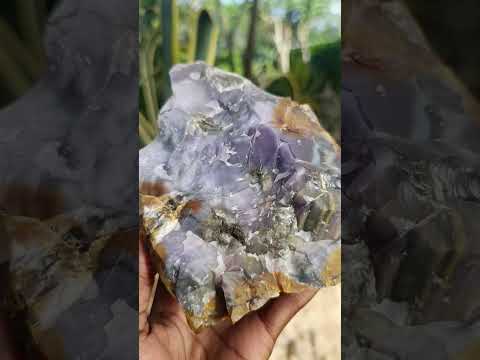 Natural Cabinet Size Purple Chalcedony x 1 From Nosy Varika Madagascar
