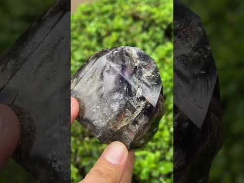 Polished Delicious Smokey Amethyst Window Cluster with Enhydros x 1 From Akansobe, Madagascar