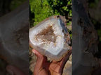 Polished and Natural Crystal Centred Agate Geode x 1 From Maintirano, Madagascar