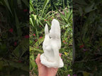 Hand-Made Unique White Marble Mermaid Carving x 1 From Zimbabwe