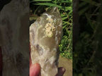 Natural Smokey Quartz with Hyalite Opal And Schorl Black Tourmaline Crystal x 1 From Erongo, Namibia