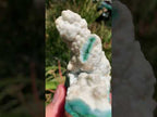 Natural White Dolomite With Malachite And Silica Chrysocolla Specimen x 1 From Mindingi Mine, Congo