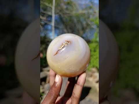 Polished Orange and White Carnelian Gemstone Sphere x 1 From Madagascar