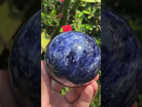 Polished Deep Princess Blue Sodalite Sphere x 1 From Kunene, Namibia