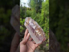 Polished Large Cascading Window Amethyst Cluster with Enhydro x 1 From Akansobe, Madagascar