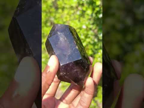 Polished Double Terminated Smokey Amethyst Window Crystal x 1 From Akansobe, Madagascar