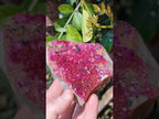 Natural Bright Pink Salrose Cobaltoan Dolomite Specimen with Crystalline Malachite x 1 From Kakanda, Congo