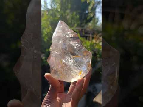 Polished Rock Crystal Flame Sculpture x 1 From Madagascar