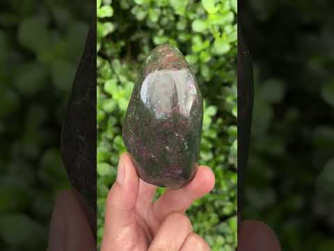 Polished Verdite with Ruby Corundum Standing Free Form x 1 From Zimbabwe