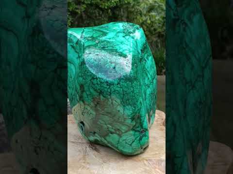 Polished XL 75 kg Flower Banded Malachite Specimen x 1 From Congo